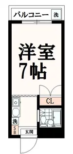 ジュネス鹿島【5階】の間取り