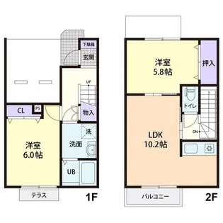 BREEZE TERRACE(ブリーズテラス) B【2階】の間取り