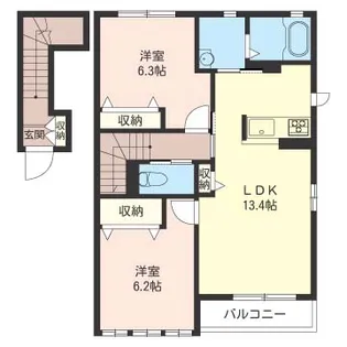 南風F【2階】の間取り