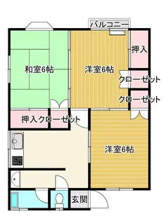 吉野屋ハイツ【2階】の間取り