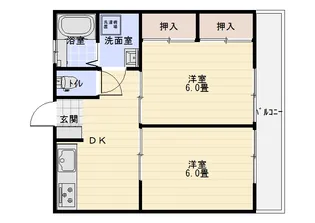 ハイツ横根【2階】の間取り