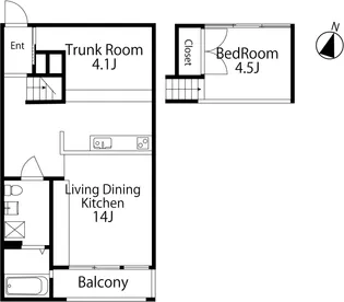 ridge WEST【2階】の間取り