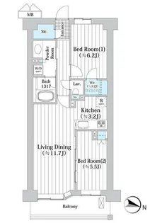 アビティグランデ砧 (C棟)【5階】の間取り