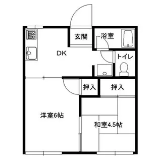 マリンハイツ周布【1階】の間取り