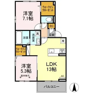 D-ROOM富士【2階】の間取り