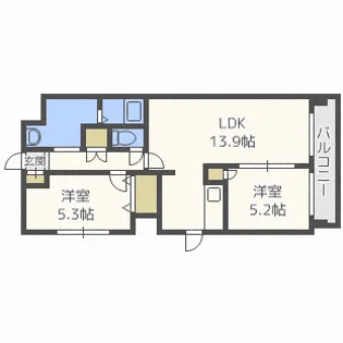 サン・パーク厚別【8階】の間取り
