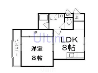 サンハイツ小栗栖II【3階】の間取り