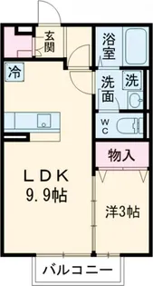 アンソレイエ【2階】の間取り