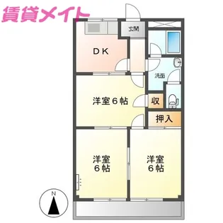 リバーハイム【2階】の間取り