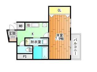 アベニュー岡【5階】の間取り