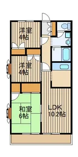 清水山第2パークハイツ【3階】の間取り