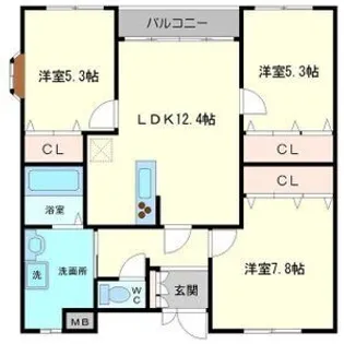 大阪府箕面市小野原東2【マンション】の間取り