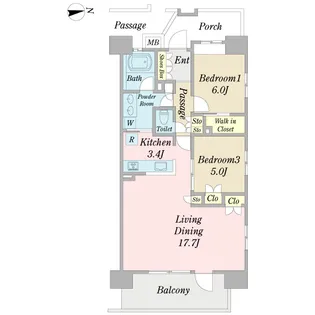 バウス柏【10階】の間取り