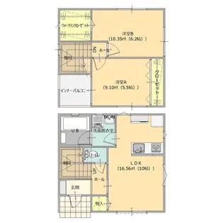 栃木県足利市田中町【一戸建】の間取り