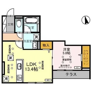 TORISIAS 南大通り【1階】の間取り