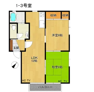 福岡県福岡市南区老司4【アパート】の間取り