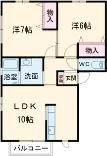 クレストコートB【1階】の間取り