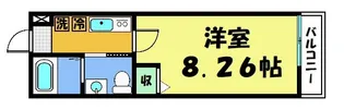 フラッティ毘沙門町【2階】の間取り