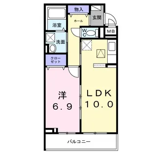 ブライト中野【3階】の間取り
