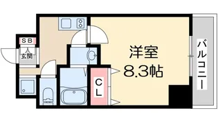 MELDIA CREST TAPP 新大阪 WEST【3階】の間取り