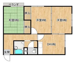 ミユキハイツ【2階】の間取り