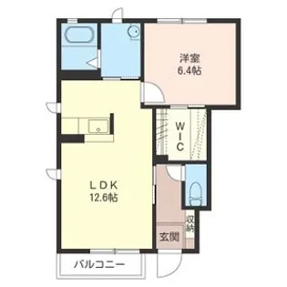 コンフォールC シャーメゾン【1階】の間取り