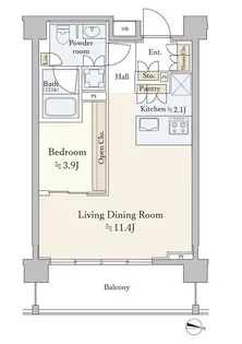 イクサージュ目黒【3階】の間取り