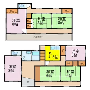 茨城県古河市桜町【一戸建】の間取り