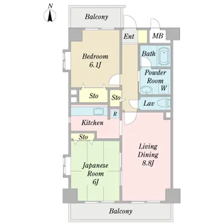 GRANDJOY ROYAL FIRST【5階】の間取り