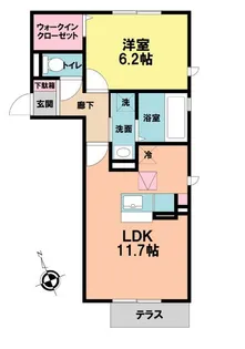 ハーベストコート【1階】の間取り