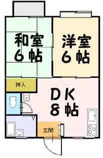 ドウスメール【2階】の間取り