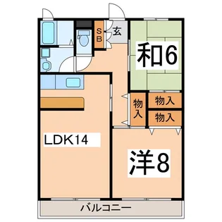 クレール・カズ【1階】の間取り