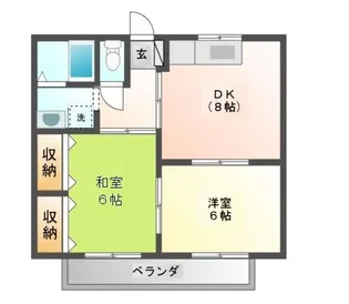 エスポハイム 6(北棟)/8(南棟)【2階】の間取り