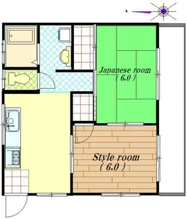 たかすぎアパート【1階】の間取り