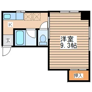 1Kの間取り画像