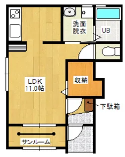 山形県寒河江市大字西根字下堰【アパート】の間取り
