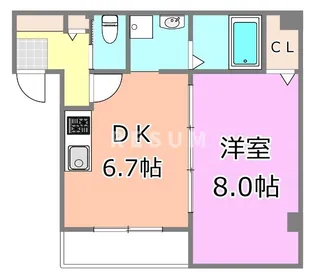 千葉県千葉市中央区神明町【マンション】の間取り