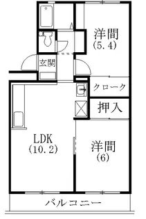 マンション大丸【2階】の間取り