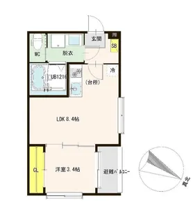 大阪府大阪市東淀川区豊里6【アパート】の間取り