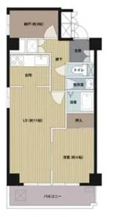 中銀日本橋浜町マンション【3階】の間取り