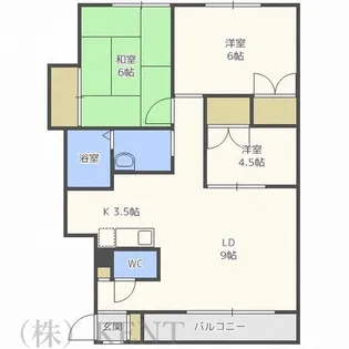 シャトーウェステリア【3階】の間取り
