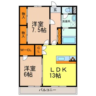 WILL GRACE【4階】の間取り