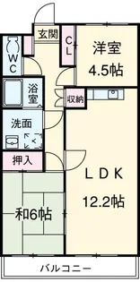 ロイヤルガーデン高杉【2階】の間取り