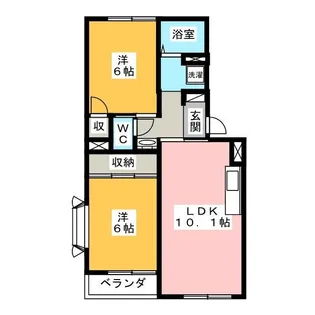 ビラ・ジュニペラス B棟【2階】の間取り