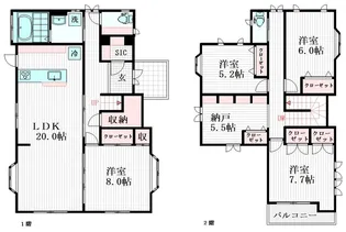 埼玉県草加市氷川町【一戸建】の間取り