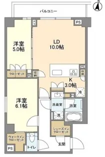 東京都目黒区柿の木坂1【マンション】の間取り