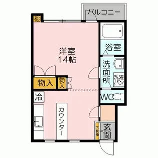 シティハウス内田【1階】の間取り