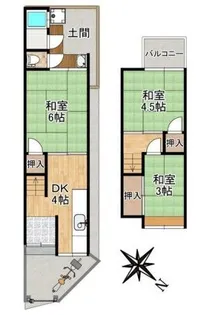 京都府京都市西京区嵐山茶尻町【一戸建】の間取り