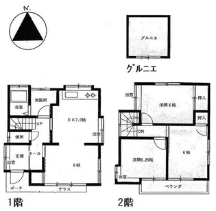 東京都中野区上鷺宮5【一戸建】の間取り