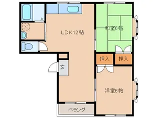 宮崎県都城市南横市町【アパート】の間取り